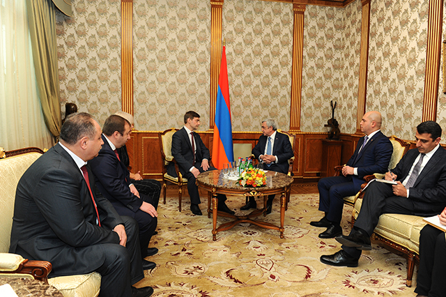 Президент Армении принял представителей партии «Единая Россия»