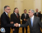 Президент Армении провел рабочий обед с послами стран Евросоюза