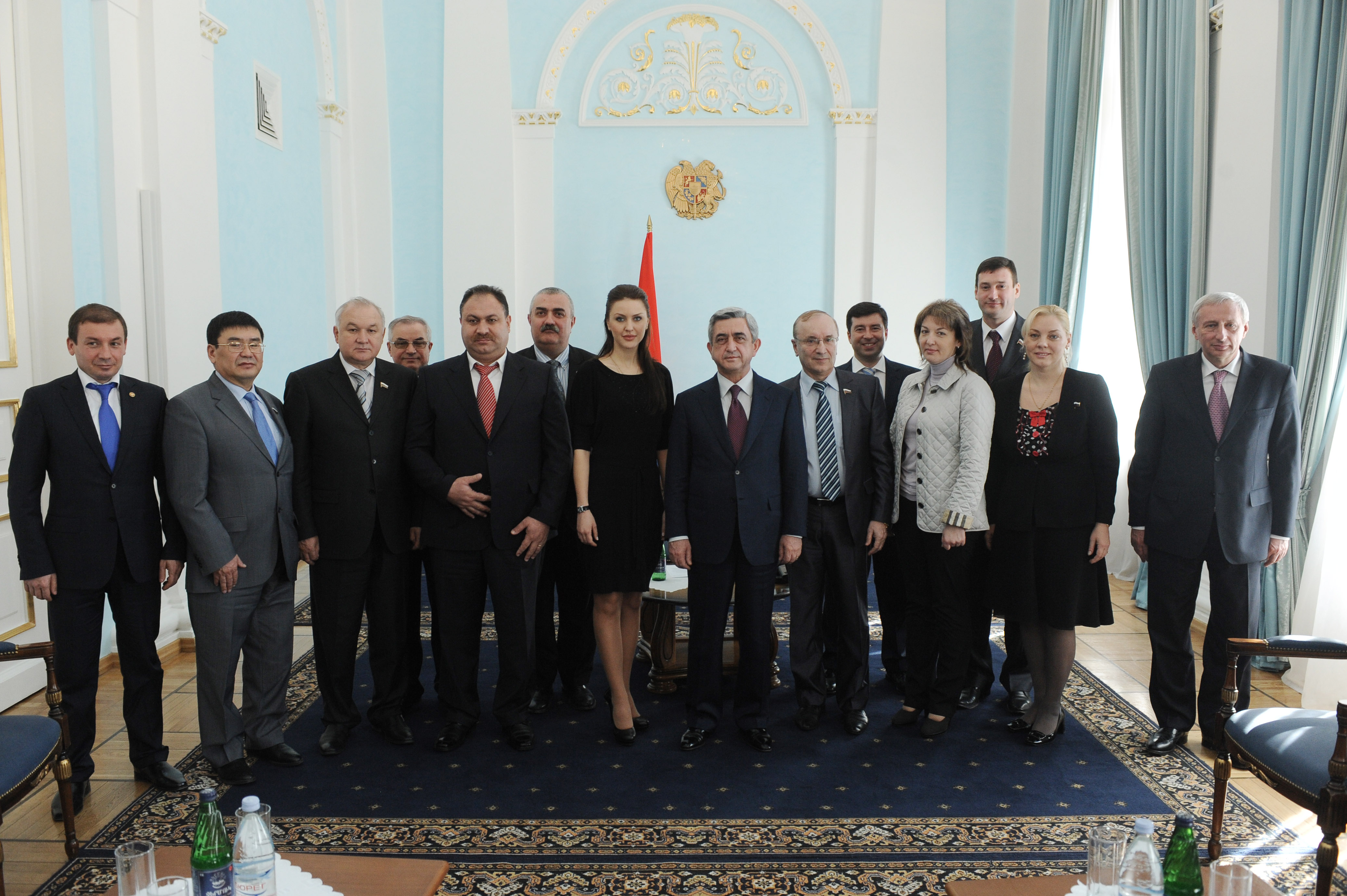 Встреча депутатов российско-армянской  межпарламентской комиссии с президентом Армении Сержем Саркисяном. 
