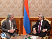 Президент Армении встретился с Аленом Делоном