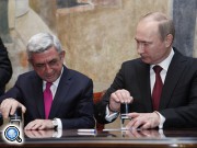 Президенты Армении и России приняли участие в церемонии гашения почтовых марок, посвященных Олимпиаде в Сочи