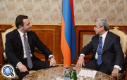 Президент Армении принял министра внутренних дел Грузии