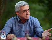 Серж Саргсян: Армении выгодна победа Ильхама Алиева на президентских выборах в Азербайджане