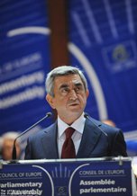 Президент Армении Серж Саргсян принял участие в пленарном заседании ПАСЕ.