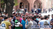 Акция протеста владельцев игровых аппаратов прошла перед министерством финансов Армении