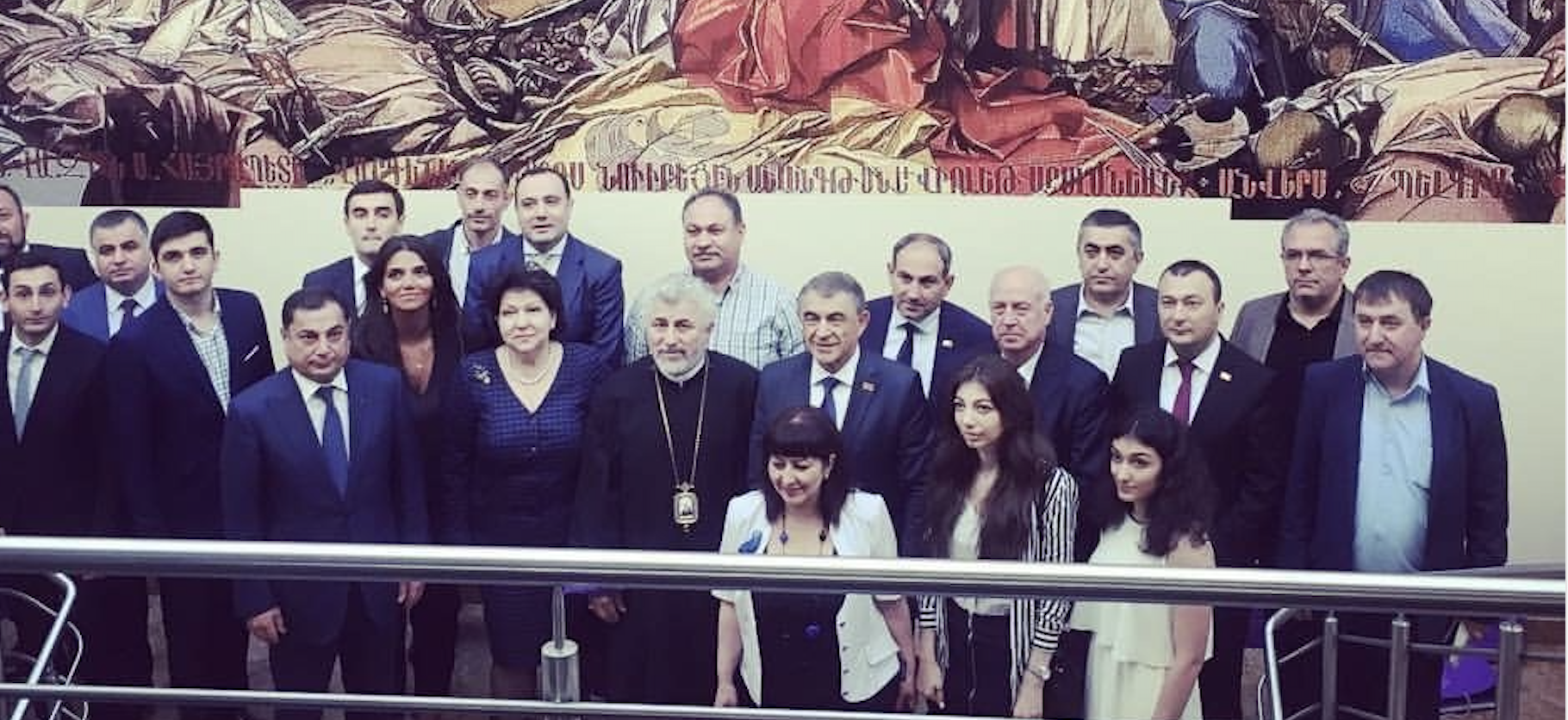 Встреча председателя НС РА Ары Баблоян в Армянской апостольской церкви с Архиепископом Езрасом , общественно-политическими деятелями и представителями армянской диаспоры во время официального визита в Москву