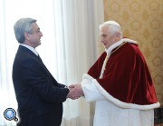 Президент Армении встретился с Папой Римским и Кардиналом Тарчицио Бертоне